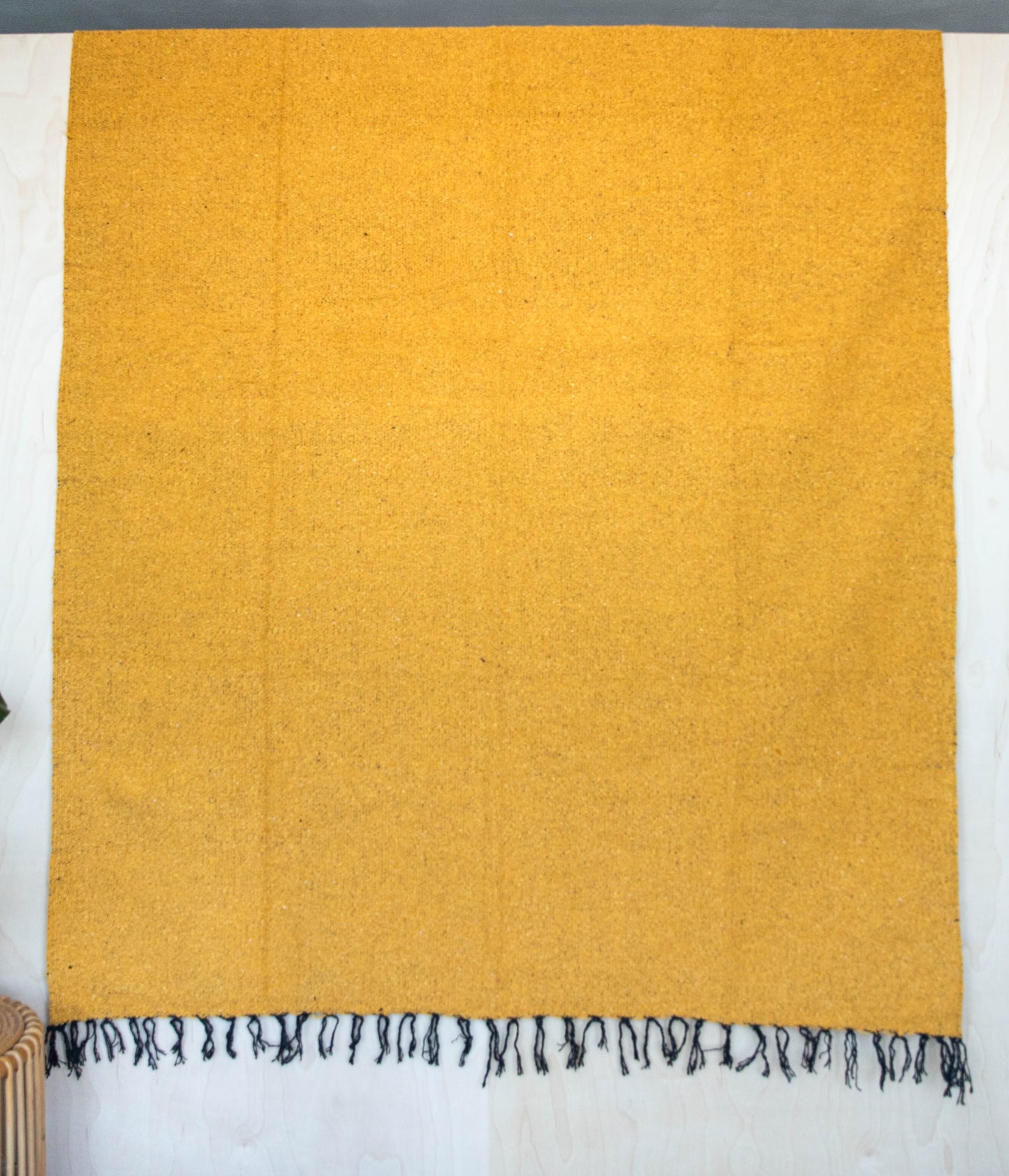 Solid Woven Color Mexican Blankets - Yellow