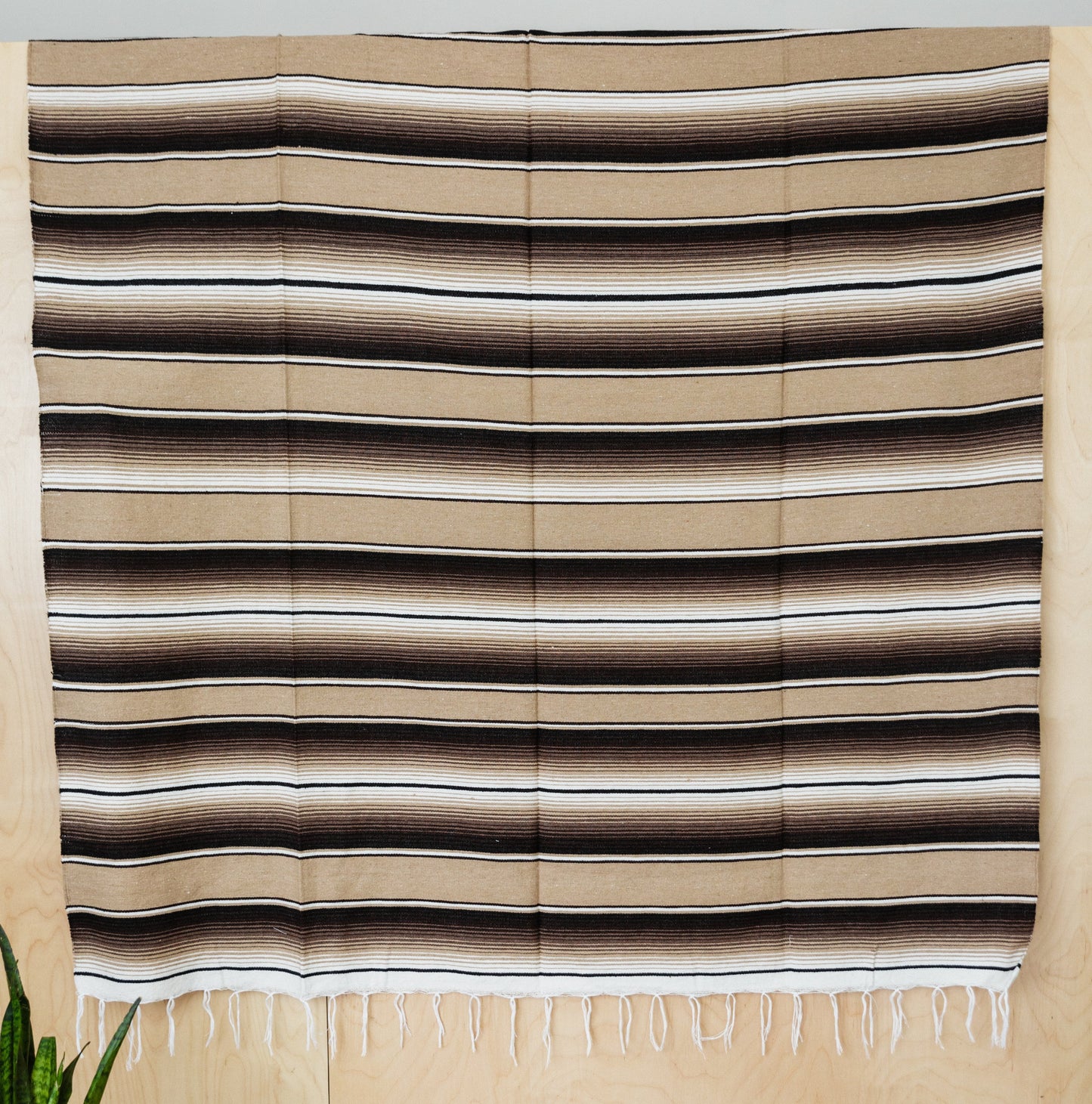 Serape Mexican Blankets - Creme