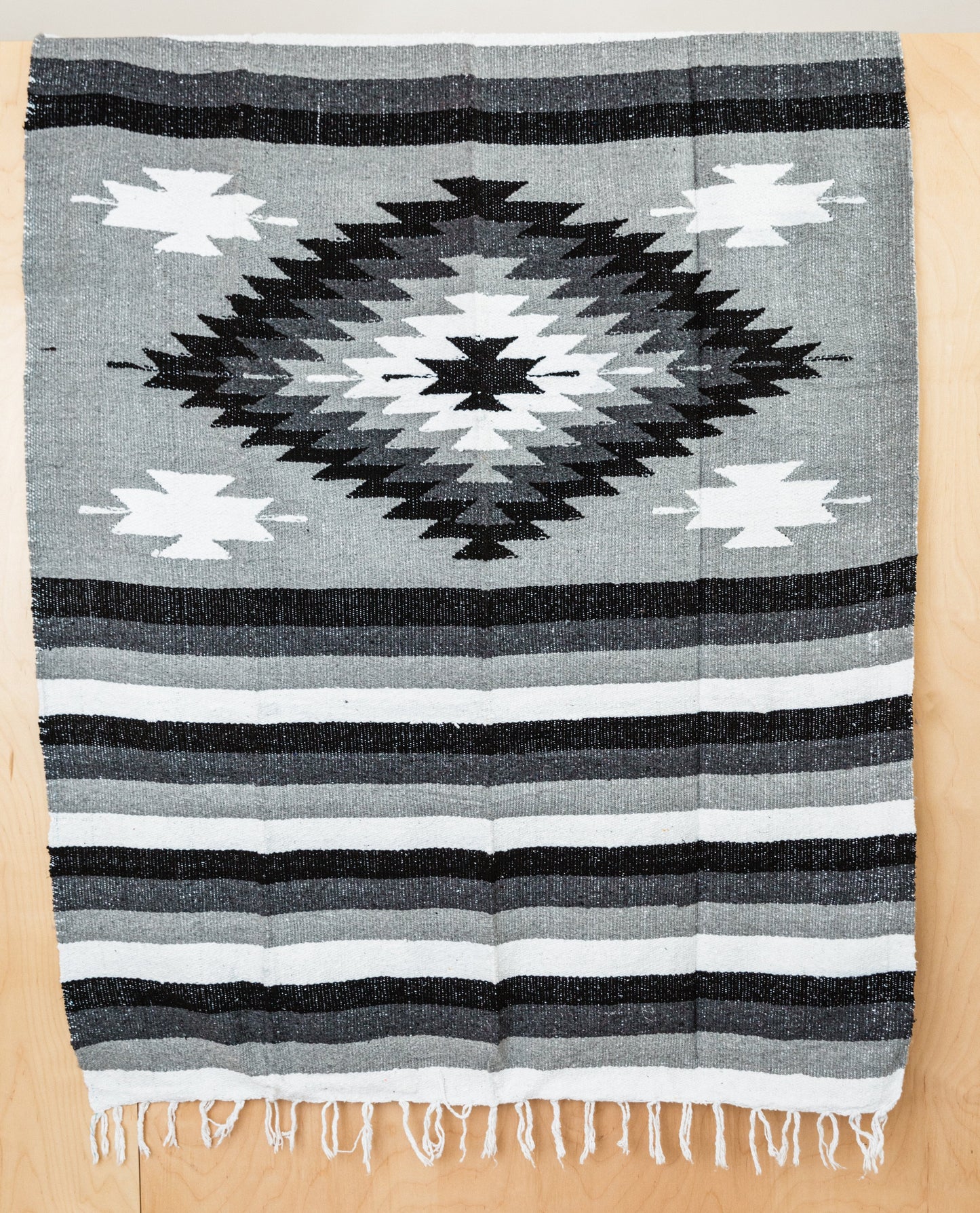 Diamante Design Mexican Blankets - Gray