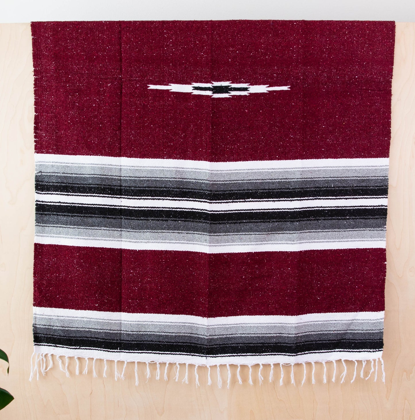 Diamante Delgado Mexican Blankets - Burgundy