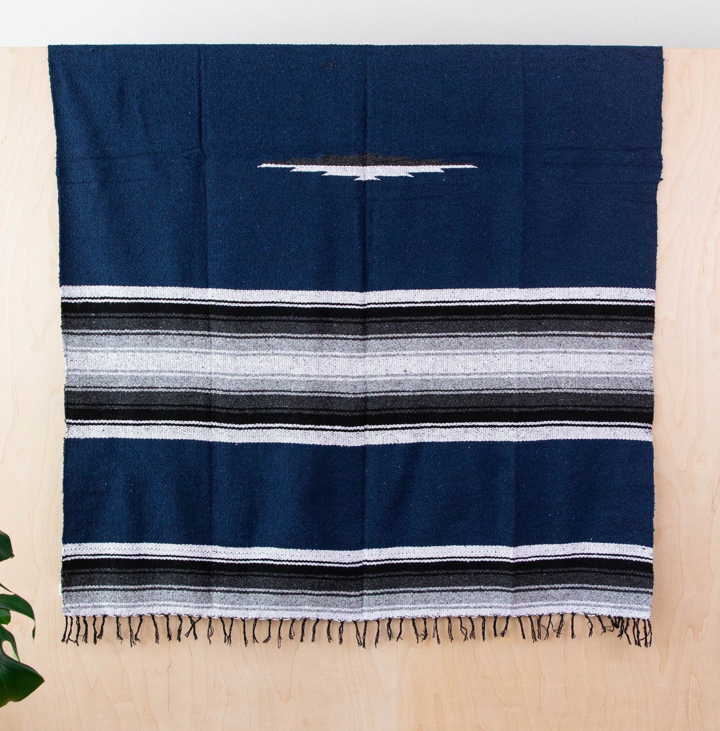 Diamante Delgado Mexican Blankets - Navy Blue