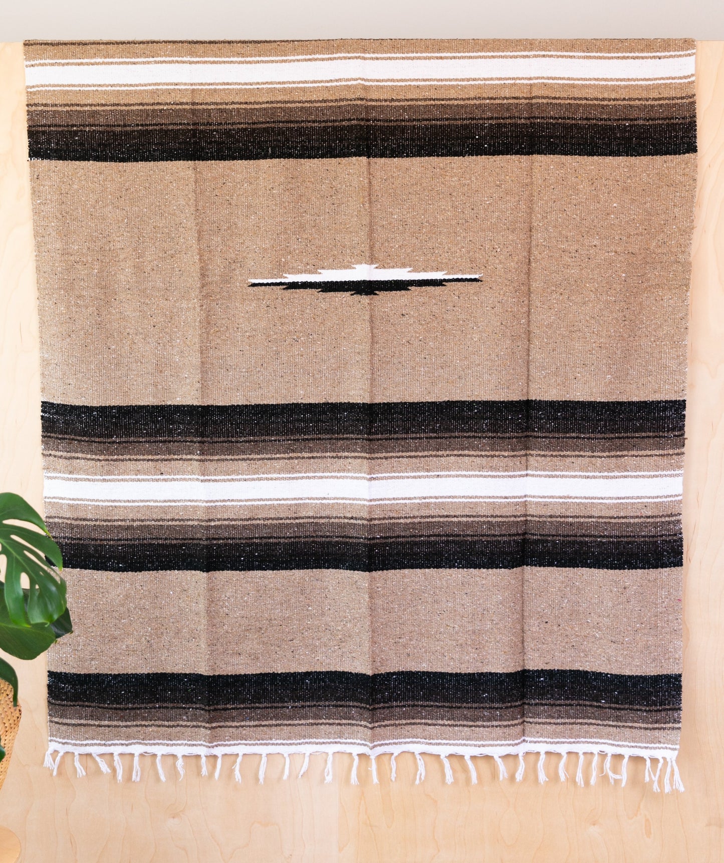 Diamante Delgado Mexican Blankets - Tan