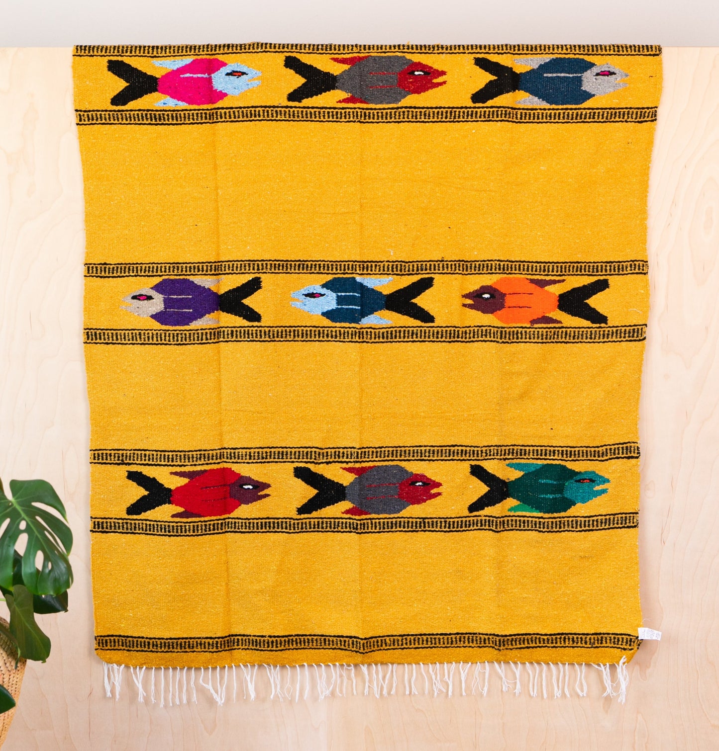 Pescado Design Mexican Blankets - Gold