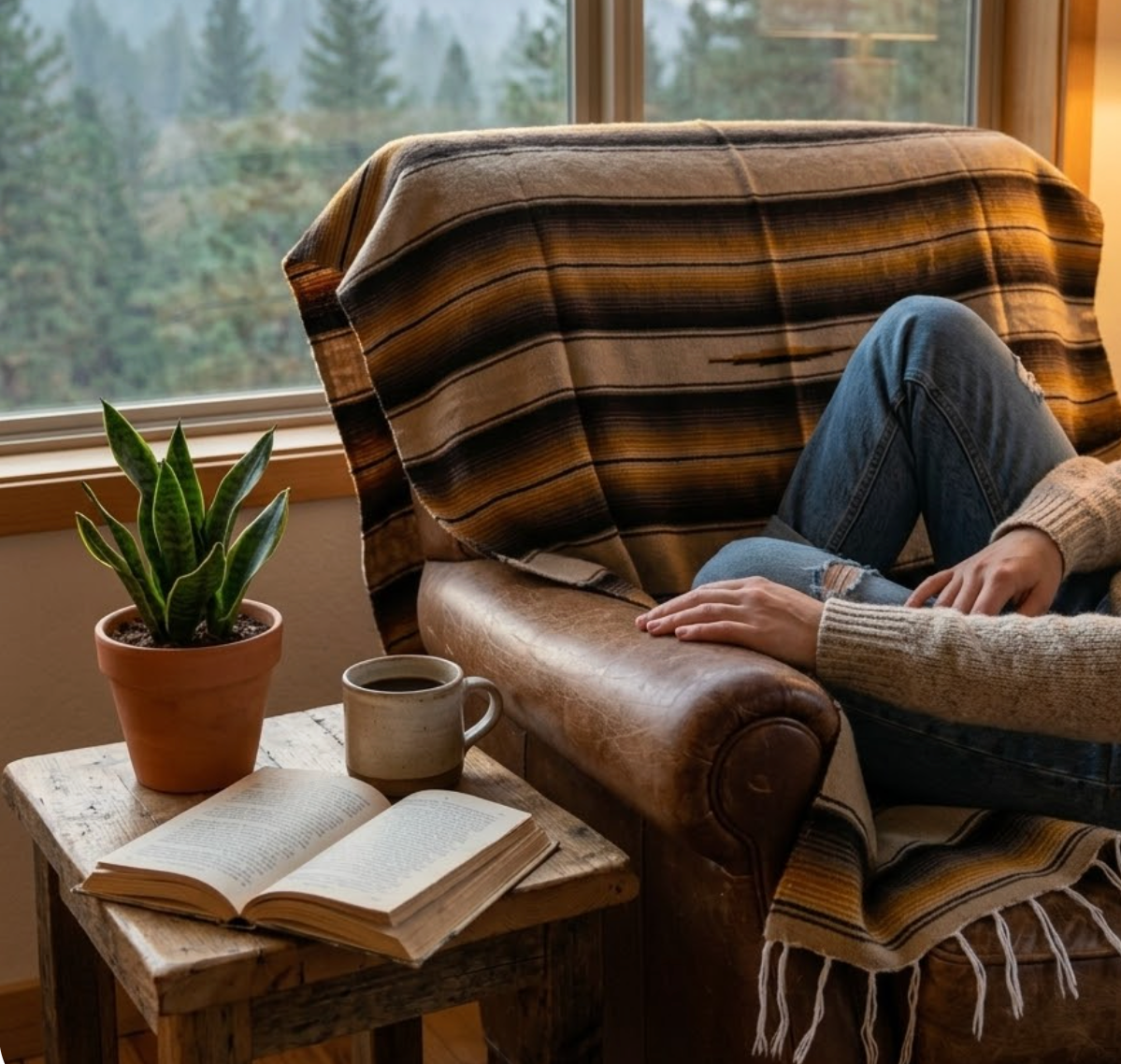 Serape Mexican Blankets - Tan